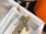 Hermes Mini Lindy Bag In Pearl Grey Clemence Leather