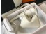 Hermes Mini Lindy Bag In White Clemence Leather