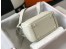 Hermes Mini Lindy Bag In White Clemence Leather