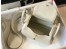Hermes Mini Lindy Bag In White Clemence Leather