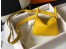 Hermes Mini Lindy Bag In Yellow Clemence Leather