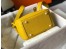Hermes Mini Lindy Bag In Yellow Clemence Leather