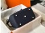 Hermes Lindy 26cm Bag In Navy Blue Clemence With GHW