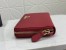 Prada Zip Around Wallet in Red Saffiano Calfskin