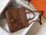 Hermes Halzan Bag In Brown Clemence Leather
