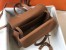 Hermes Halzan Bag In Brown Clemence Leather