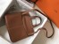 Hermes Halzan Bag In Brown Clemence Leather