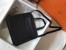 Hermes Halzan Bag In Black Clemence Leather