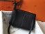 Hermes Halzan Bag In Black Clemence Leather