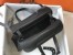 Hermes Halzan Bag In Black Clemence Leather