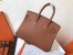 Hermes Brown Birkin 25cm Clemence Handmade Bag
