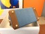 Hermes Birkin 25 Handmade Bag in Denim & Gold Clemence Leather