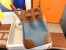 Hermes Birkin 30 Handmade Bag in Denim & Gold Swift Leather