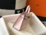 Hermes Kelly Mini II Bag In Rose Dragee Embossed Crocodile Calfskin