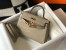 Hermes Kelly Mini II Bag In Taupe Embossed Crocodile Calfskin