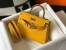 Hermes Kelly Mini II Bag In Yellow Embossed Crocodile Calfskin