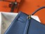 Hermes Blue AgateClemence Kelly 32cm Retourne Bag