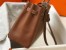 Hermes Brown Clemence Kelly 32cm Retourne Bag