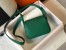 Hermes Mini Lindy Bag In Green Clemence Leather