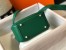 Hermes Mini Lindy Bag In Green Clemence Leather