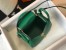 Hermes Mini Lindy Bag In Green Clemence Leather