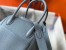 Hermes Lindy 30cm Bag In Blue Lin Clemence Leather