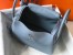 Hermes Lindy 30cm Bag In Blue Lin Clemence Leather