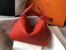 Hermes Lindy 30cm Bag In Red Clemence Leather