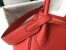 Hermes Lindy 30cm Bag In Red Clemence Leather