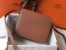 Hermes Mini Sac Roulis 18cm Bag In Brown Evercolor Calfskin