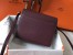 Hermes Mini Sac Roulis 18cm Bag In Burgundy Evercolor Calfskin