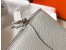Hermes Mini Sac Roulis 18cm Bag In Pearl Grey Evercolor Calfskin