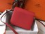 Hermes Mini Sac Roulis 18cm Bag In Red Evercolor Calfskin
