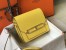 Hermes Mini Sac Roulis 18cm Bag In Yellow Evercolor Calfskin