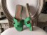Hermes Oran Sandals In Bamboo Epsom Leather