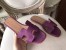 Hermes Oran Sandals In Cyclamen Epsom Leather