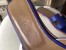 Hermes Oran Sandals In Blue Epsom Leather