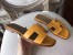 Hermes Oran Sandals In Jaune Epsom Leather