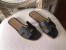 Hermes Oran Sandals In Black Epsom Leather