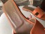 Hermes Oran Sandals In Orange Epsom Leather