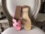 Hermes Oran Sandals In Pink Epsom Leather
