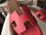 Hermes Oran Sandals In Rose Azalee Epsom Leather
