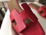 Hermes Oran Sandals In Red Epsom Leather