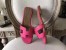 Hermes Oran Sandals In Rose Red Epsom Leather