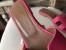 Hermes Oran Sandals In Rose Red Epsom Leather