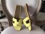 Hermes Oran Sandals In Soufre Epsom Leather