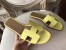 Hermes Oran Sandals In Soufre Epsom Leather