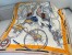 Hermes Beige/Orange Voitures en Equilibre Shawl 140 