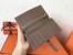 Hermes Taupe Clemence Bearn Gusset Wallet 