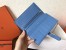 Hermes Blue Jean Epsom Bearn Gusset Wallet 